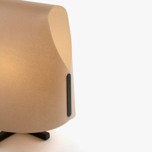 LUANG M Lampe table noire/camel