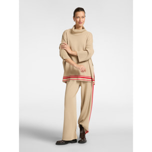 Elena Mirò - Pantaloni ampi in maglia - Beige