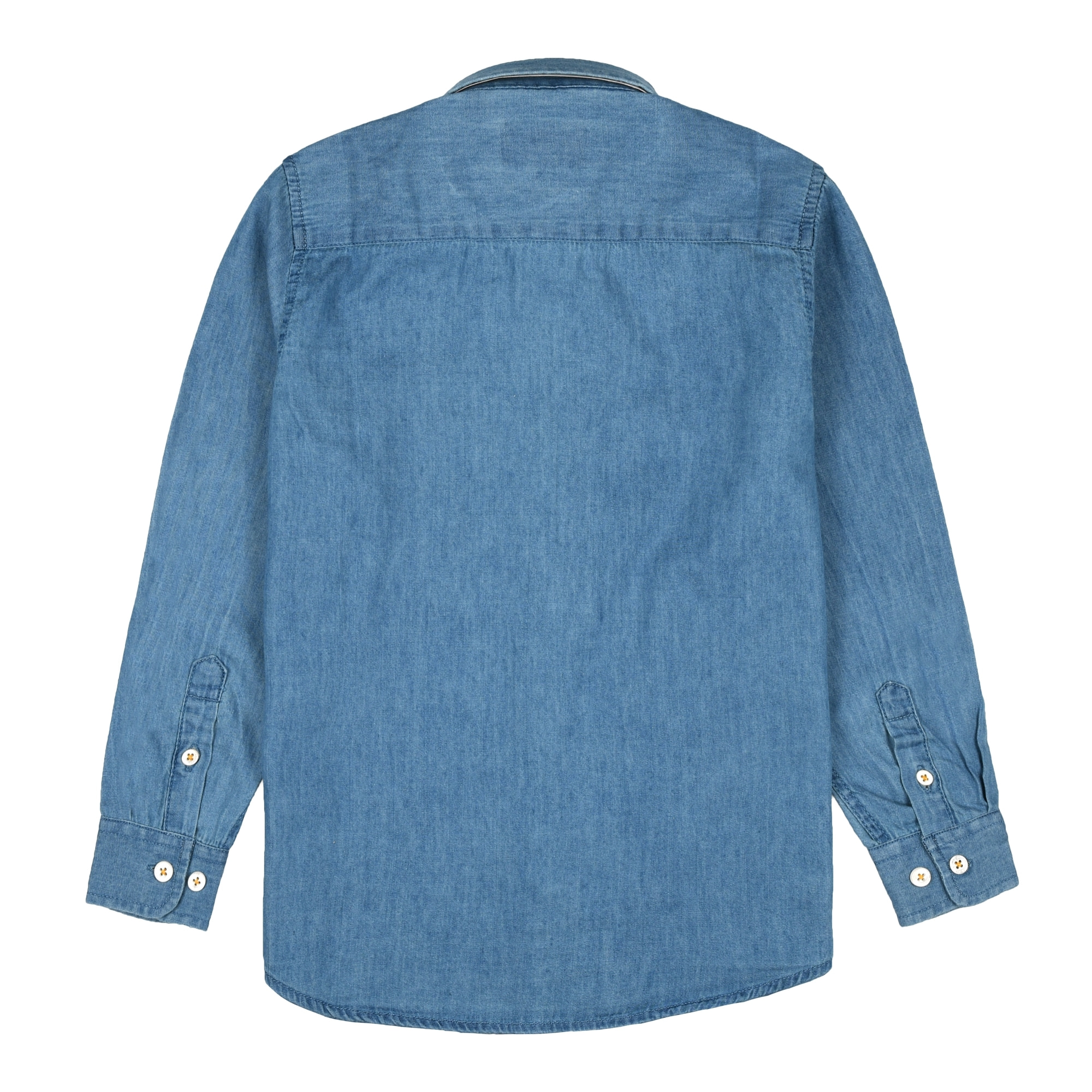 Camicia denim con ricamo logo