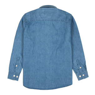 Camicia denim con ricamo logo