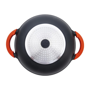 Wok 32 cm amovible en aluminium