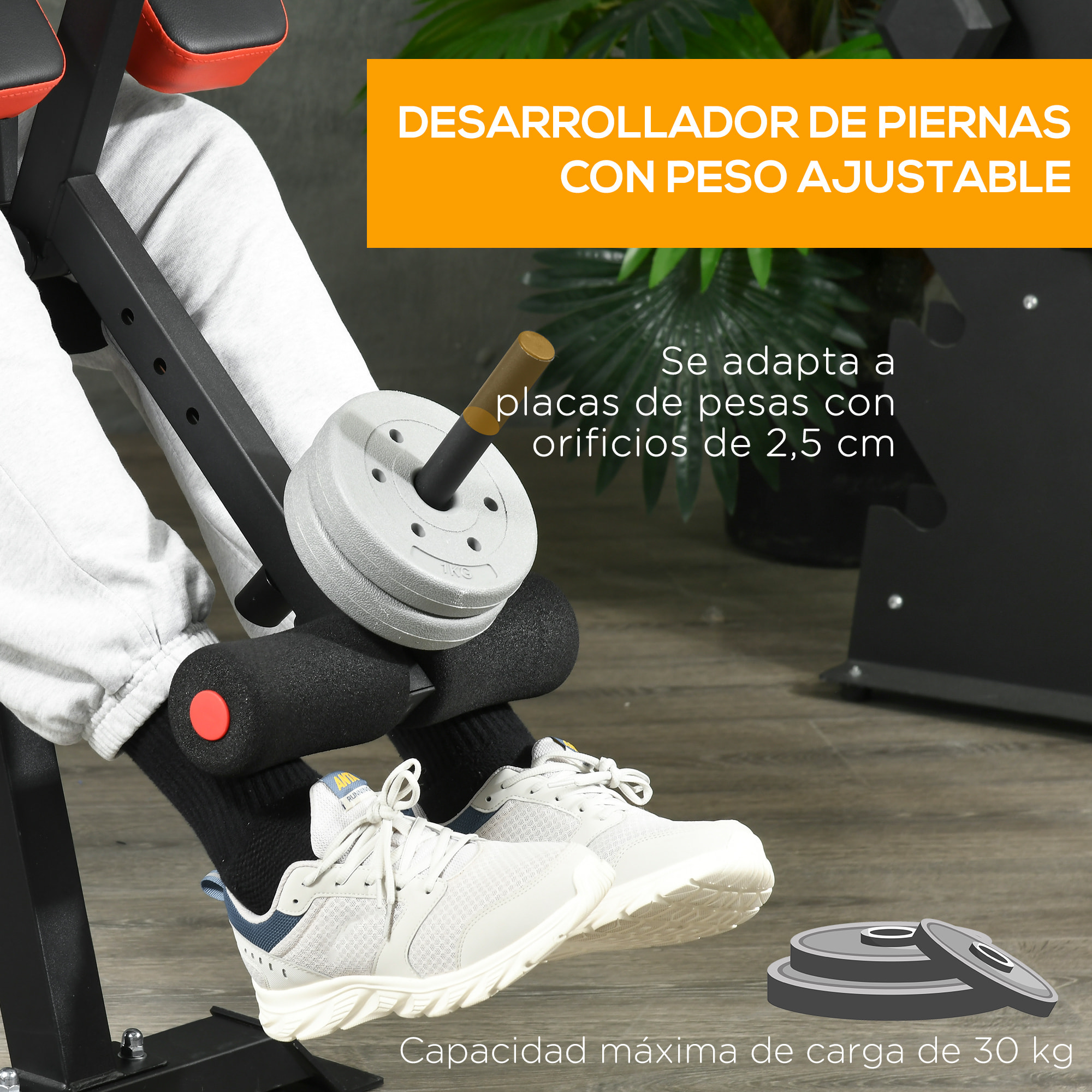 Banco de Musculación Multifuncional Banco de Pesas con Respaldo Reclinable y Soporte de Barras Ajustable para Entrenamiento Abdominal Piernas Brazos y Pecho Carga 150 kg 180x110x126 cm Negro