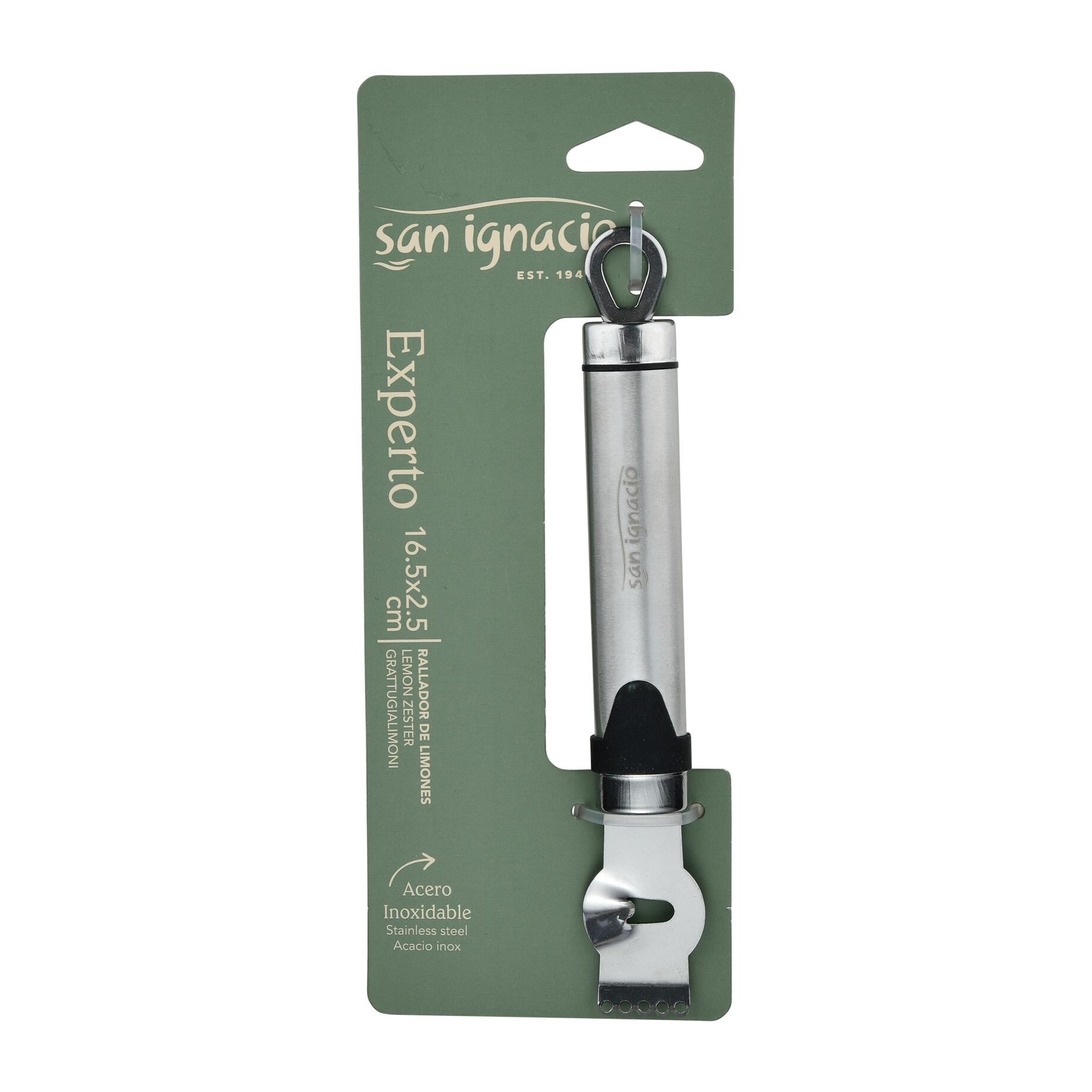 Pelador y rallador de limón 16,5x2,5 cm acero inoxidable expert san ignacio