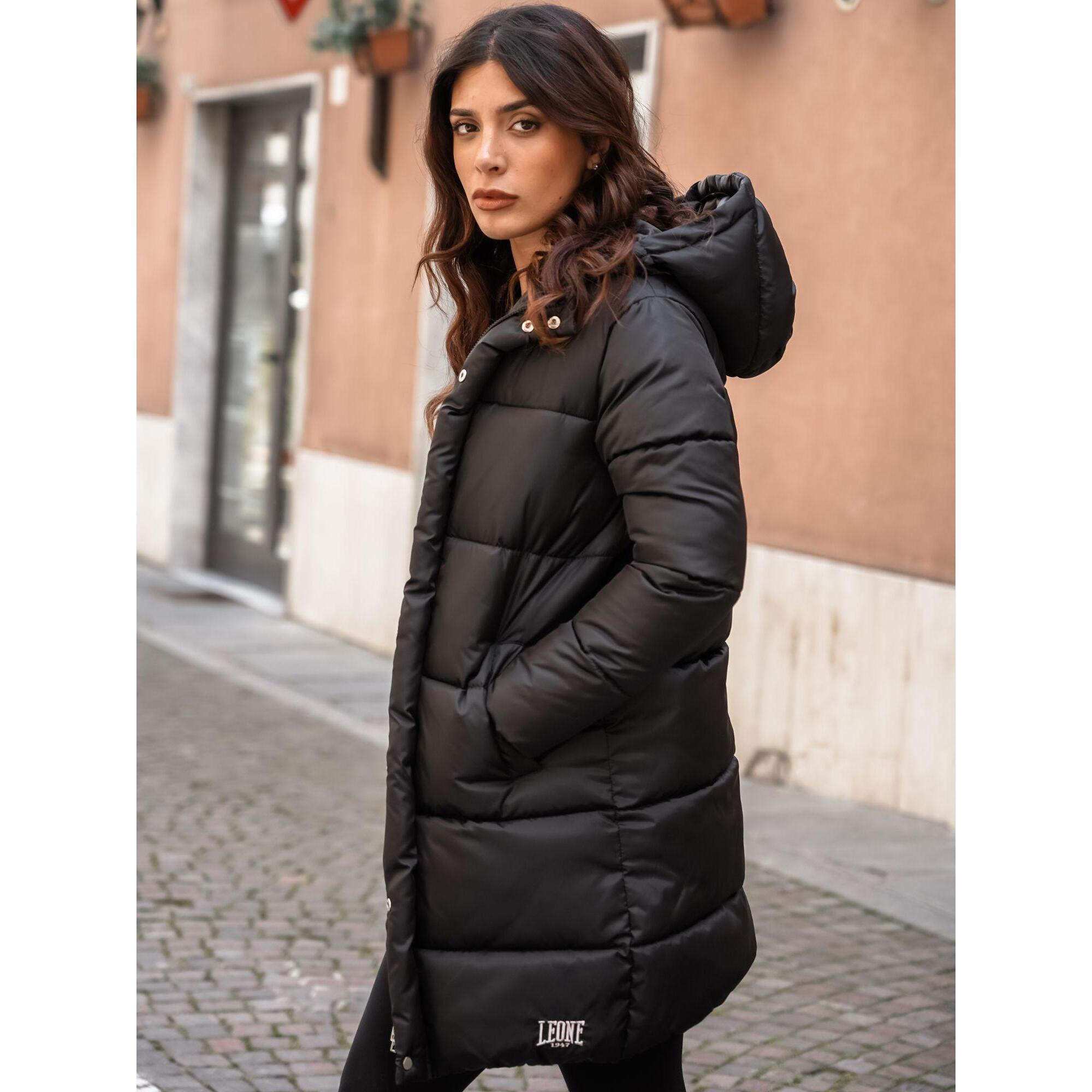 Chaqueta larga de plumas con capucha para mujer Leone 1947 Never Without