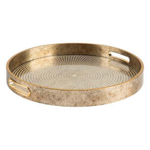 Lot de 2 plateaux Elya doré D31/35cm