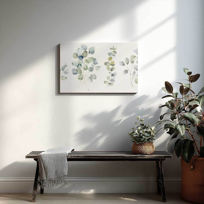 Tableau branchages eucalyptus aquarelle Toile imprimée