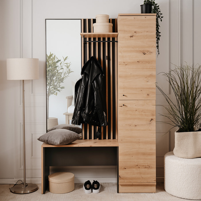 Vestiaire 2 portes avec miroir - FLAVIA