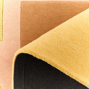 PANTONE - Tapis en laine fait main RAYON TENDRE à motif géométrique