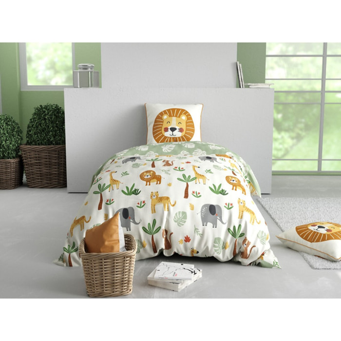 Parure housse de couette 2PCS en coton 57 fils - SAVANE