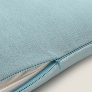 Funda de cojín terciopelo Pupi color agua marina Algodón