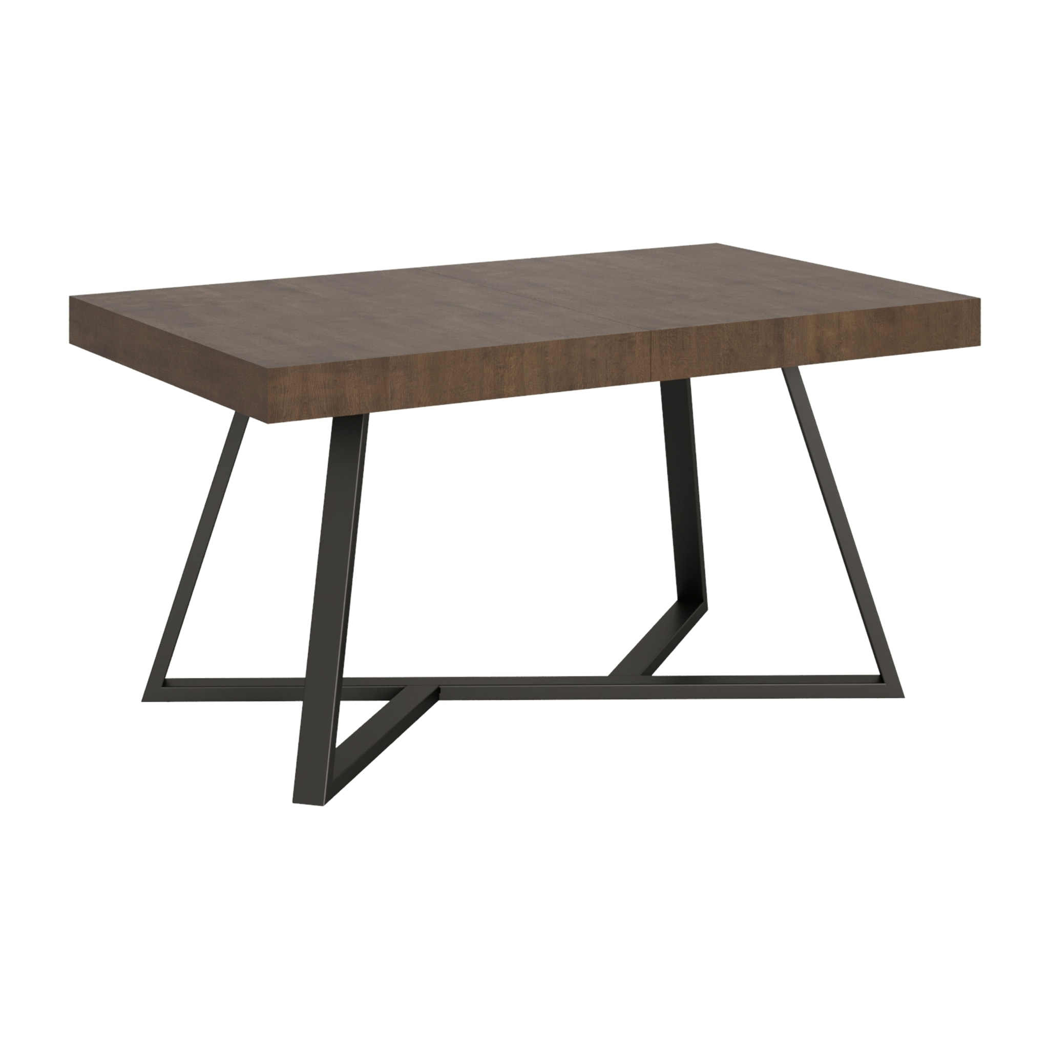 Table extensible 90x160/420 cm Booster noyer pieds anthracite