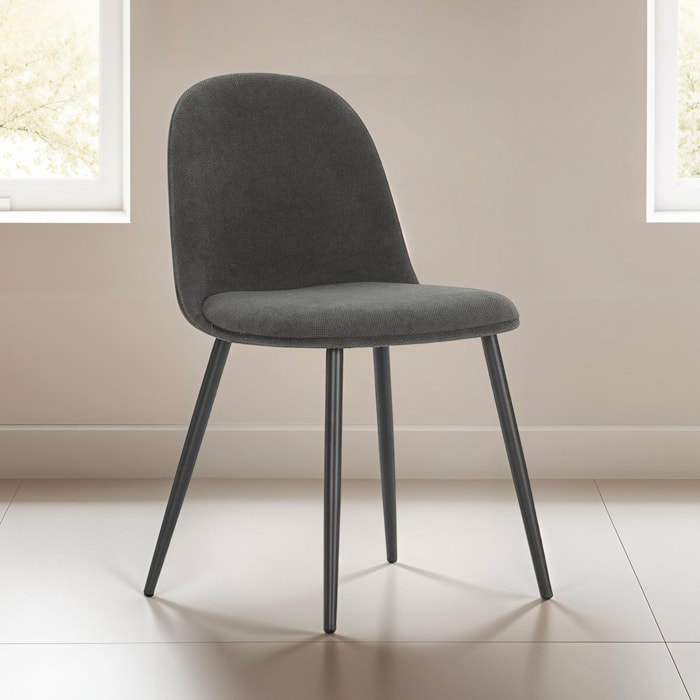 Lot de 4 chaises en tissu - HAVEN