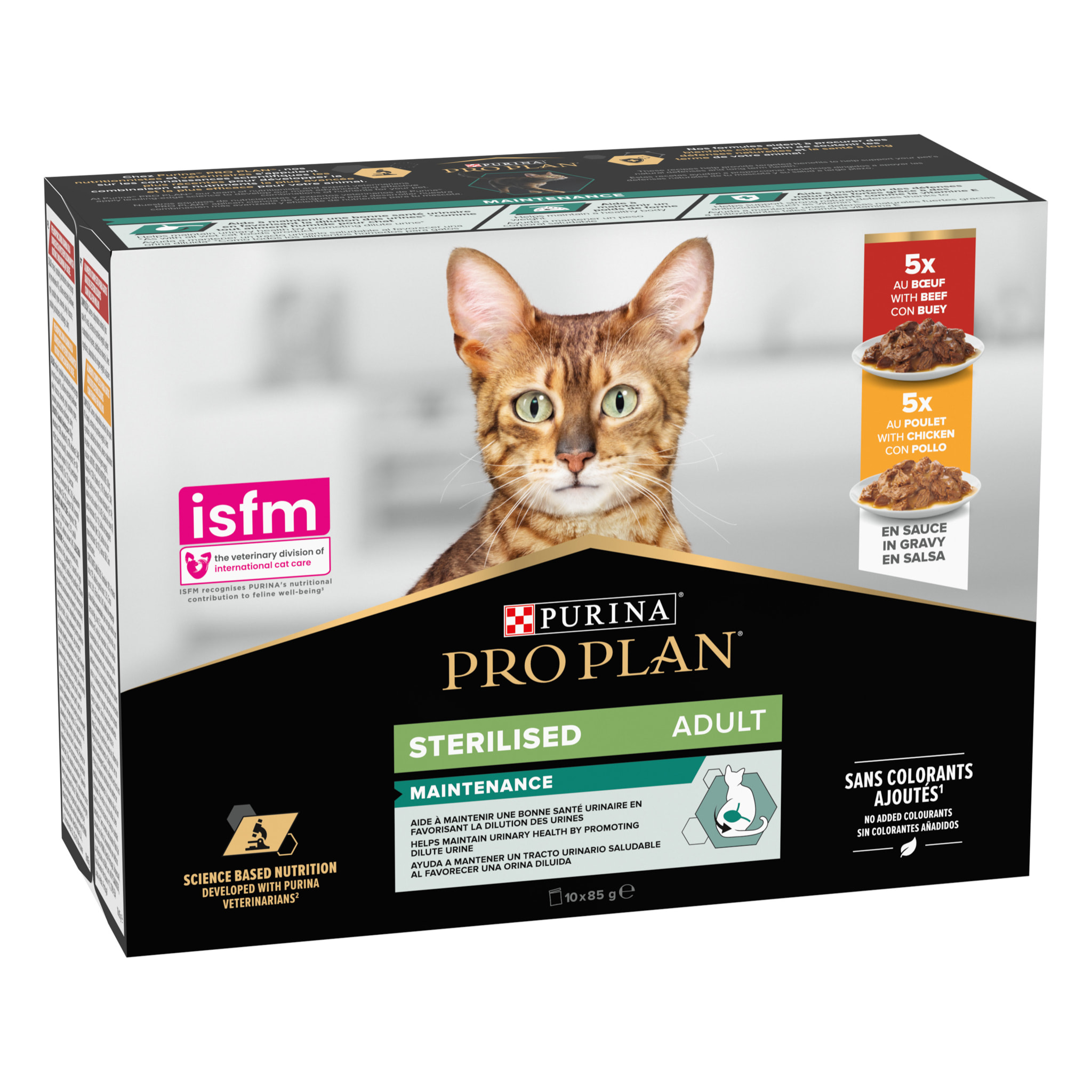 PRO PLAN Adulte Stérilisé Boeuf Poulet 10x85g