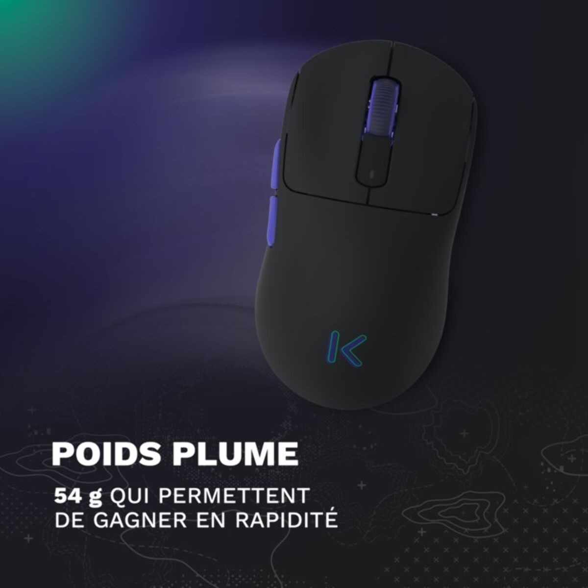 Souris Gamer Sans Fil SKILLKORP M20 Noir Ultimate 1K