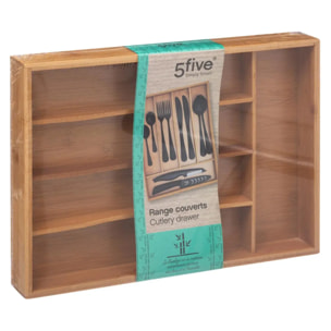 Range-couverts 5 compartiments bambou