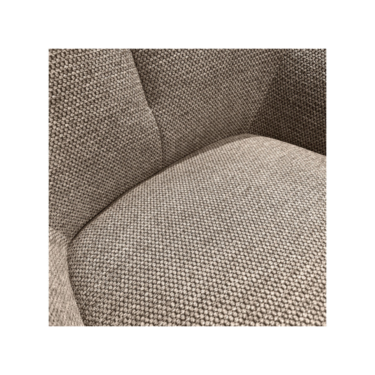 Chaise rotative 180° en tissu avec pieds évasés en métal noir - COLINE