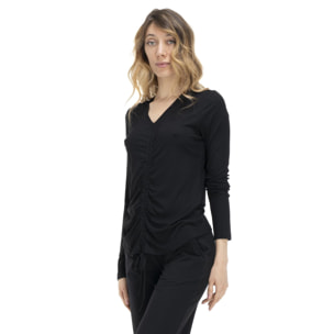 Camiseta mujer cordones Earth Tones
