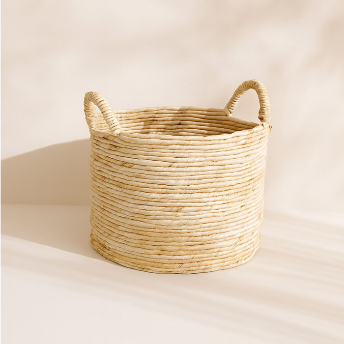 Panier en abaca avec poignées 38cm ABIR