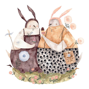 Affiche enfant oiseaux et crème glacée  Affiche seule