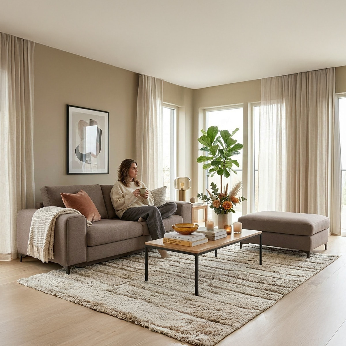 Pouf Fiesole Tissu