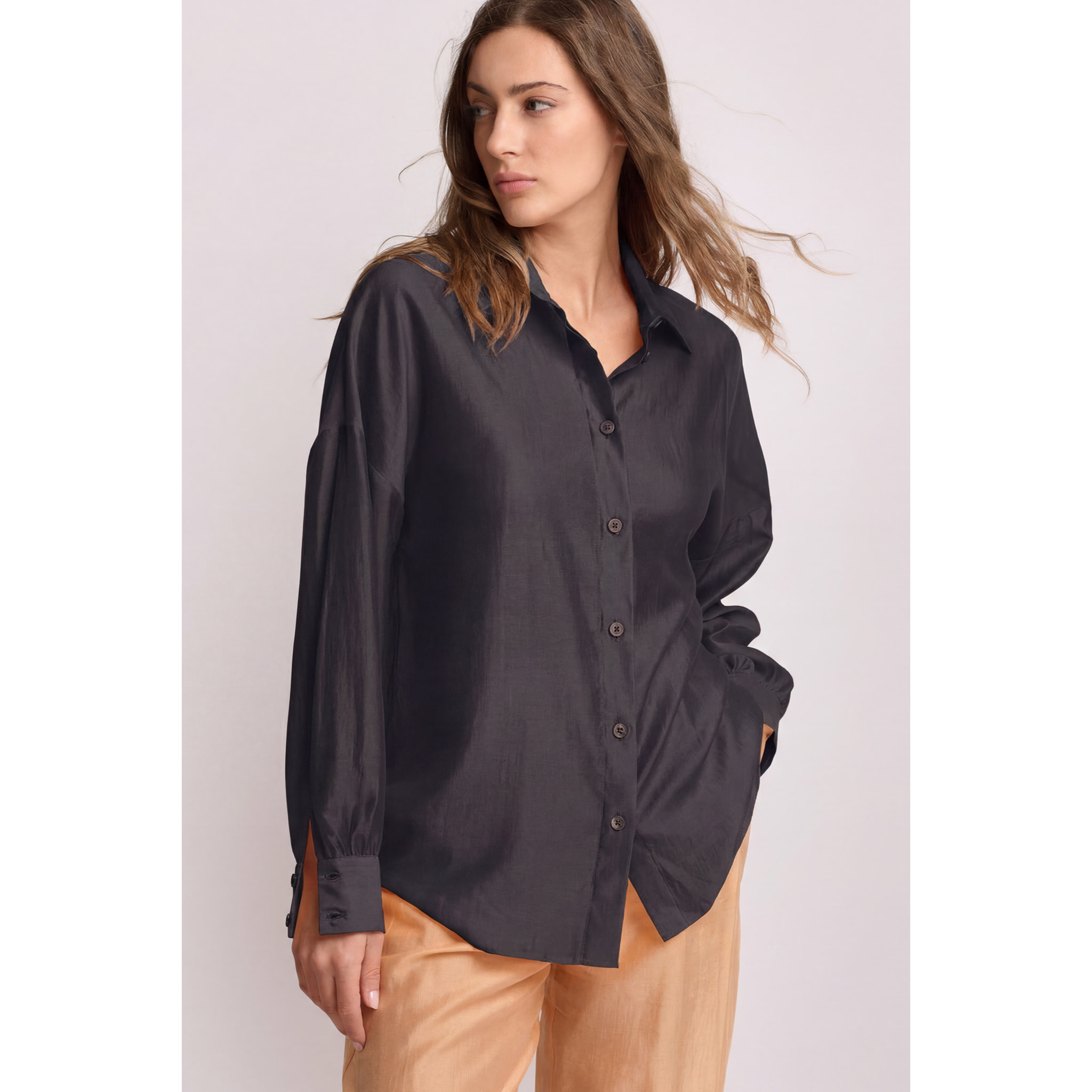 Kocca - Camicia elegante stile minimal Donna, Tinta unita, Colletto di camicia