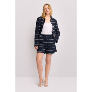 Kocca - Pantaloni shorts a righe Donna, Tinta unita