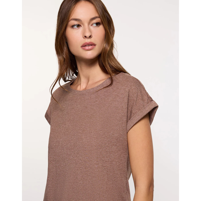 Camiseta Manga Corta Marrón - Luma