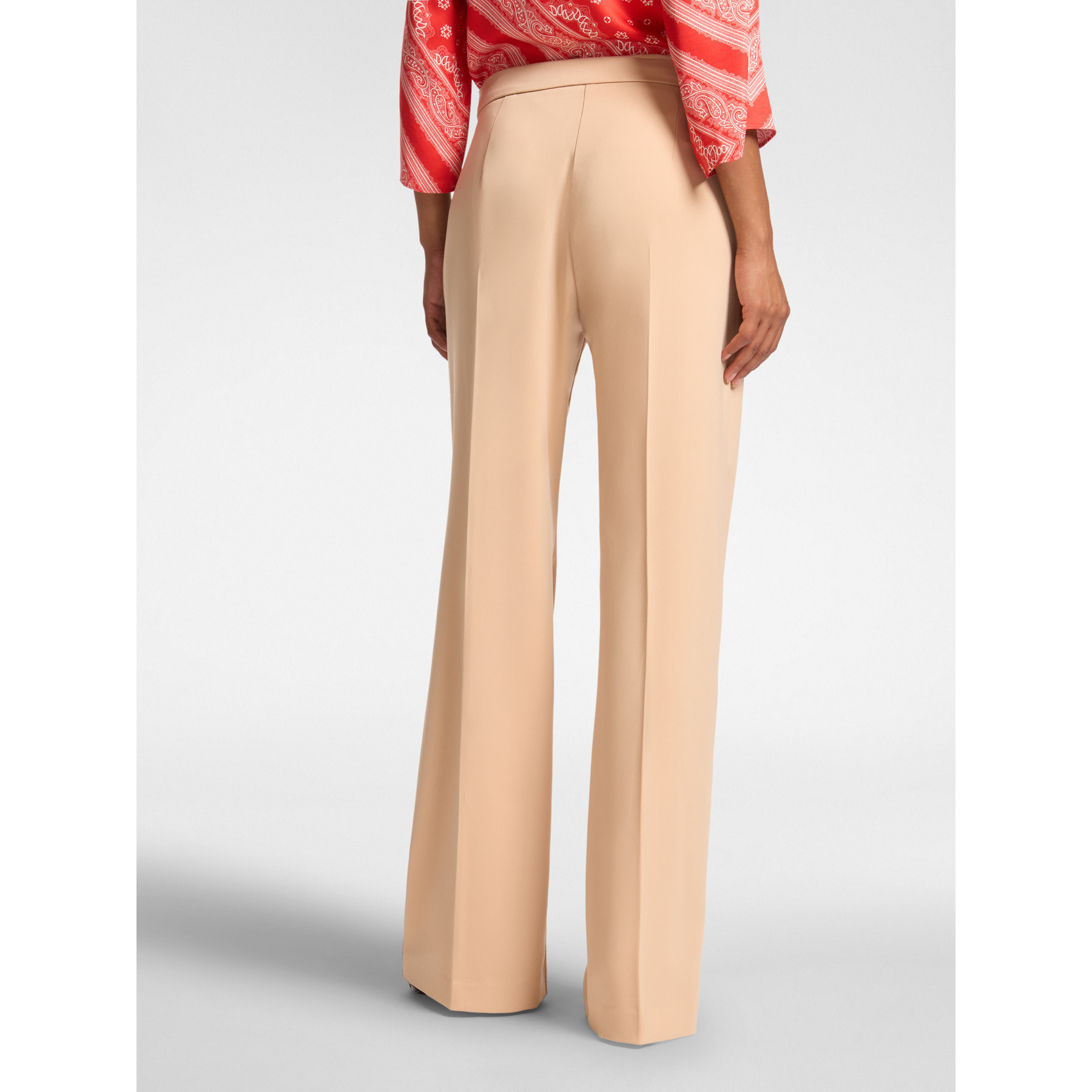 Elena Mirò - Pantaloni maschili in tessuto fluido - Beige