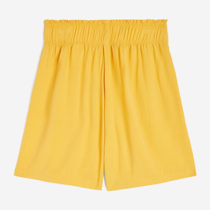 Pantaloncini da donna in lino viscosa con gamba ampia