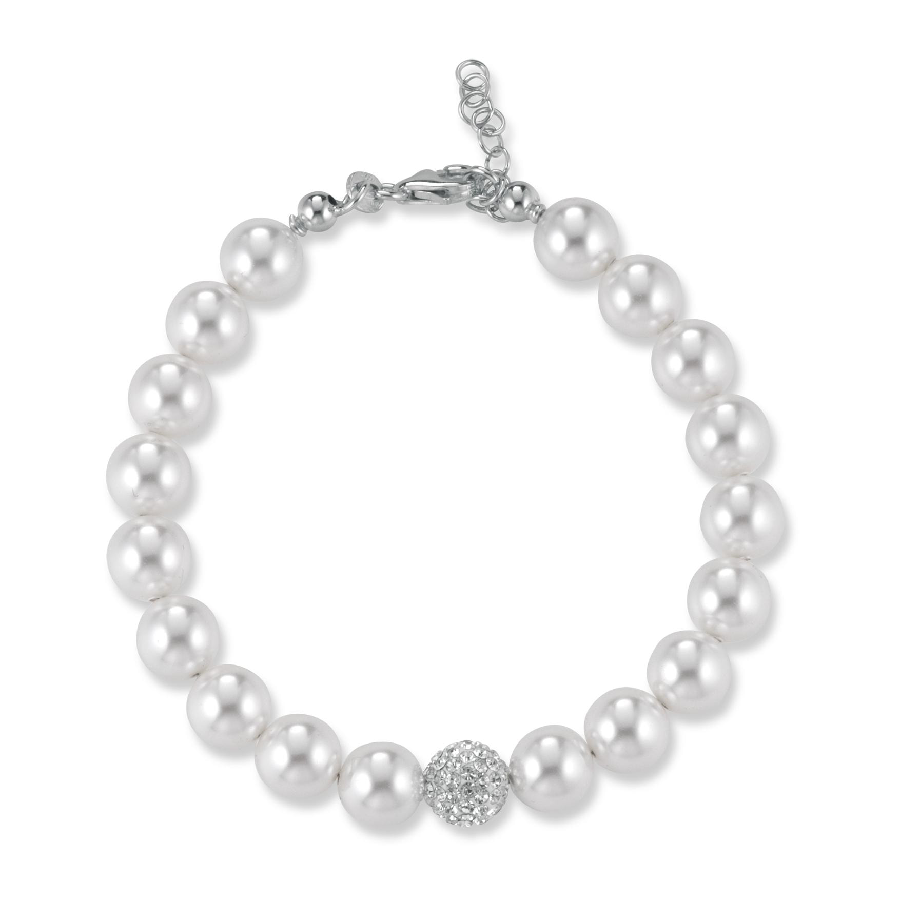 Bracciale FuJiko Perle Crystal Pearls Argento 8 mm