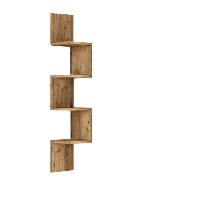 Mensola Dmencacc, Scaffale, Ripiano a muro, Scaffalatura multiuso, 22x22h117 cm, Quercia