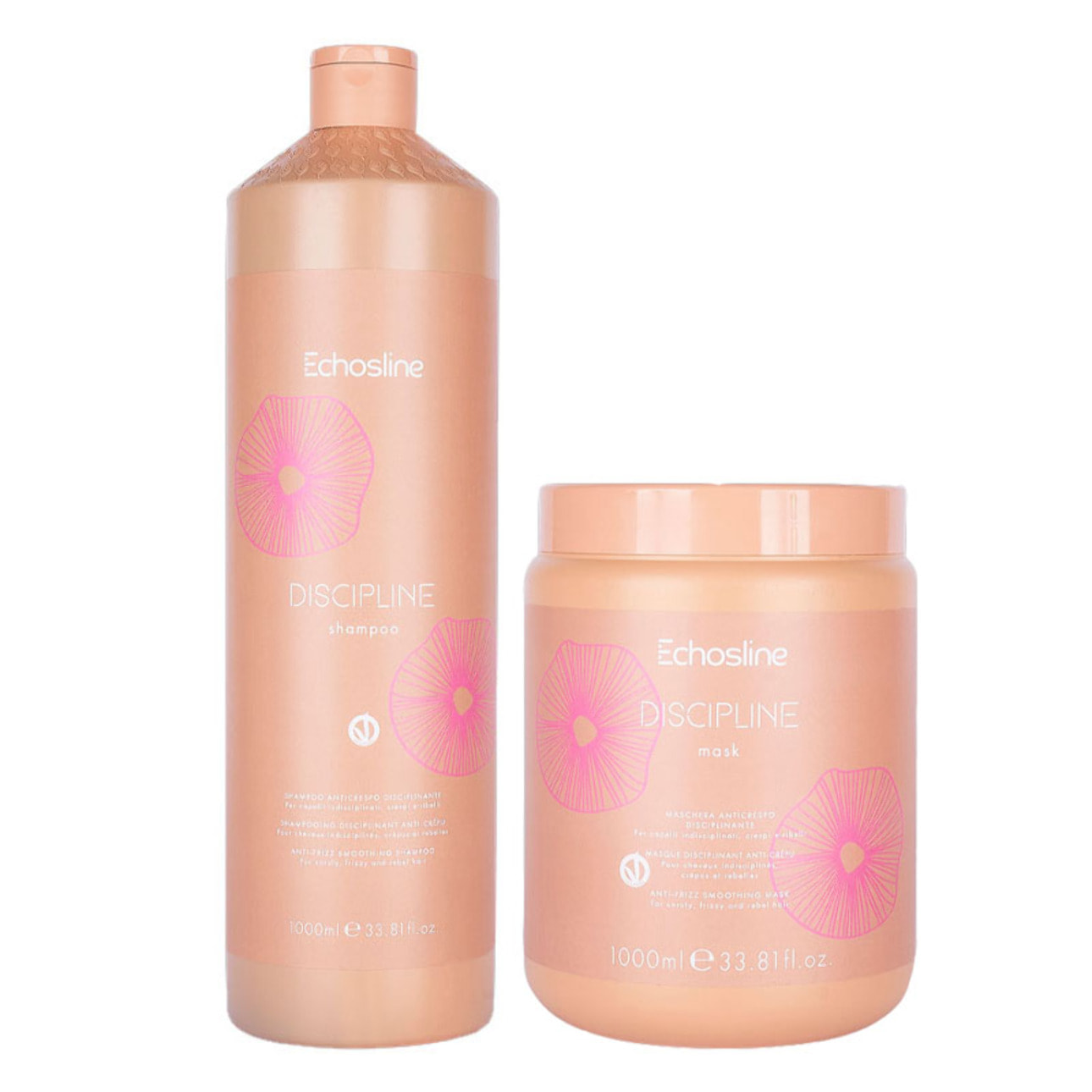 ECHOSLINE Kit Discipline Shampoo 1000ml + Mask 1000ml