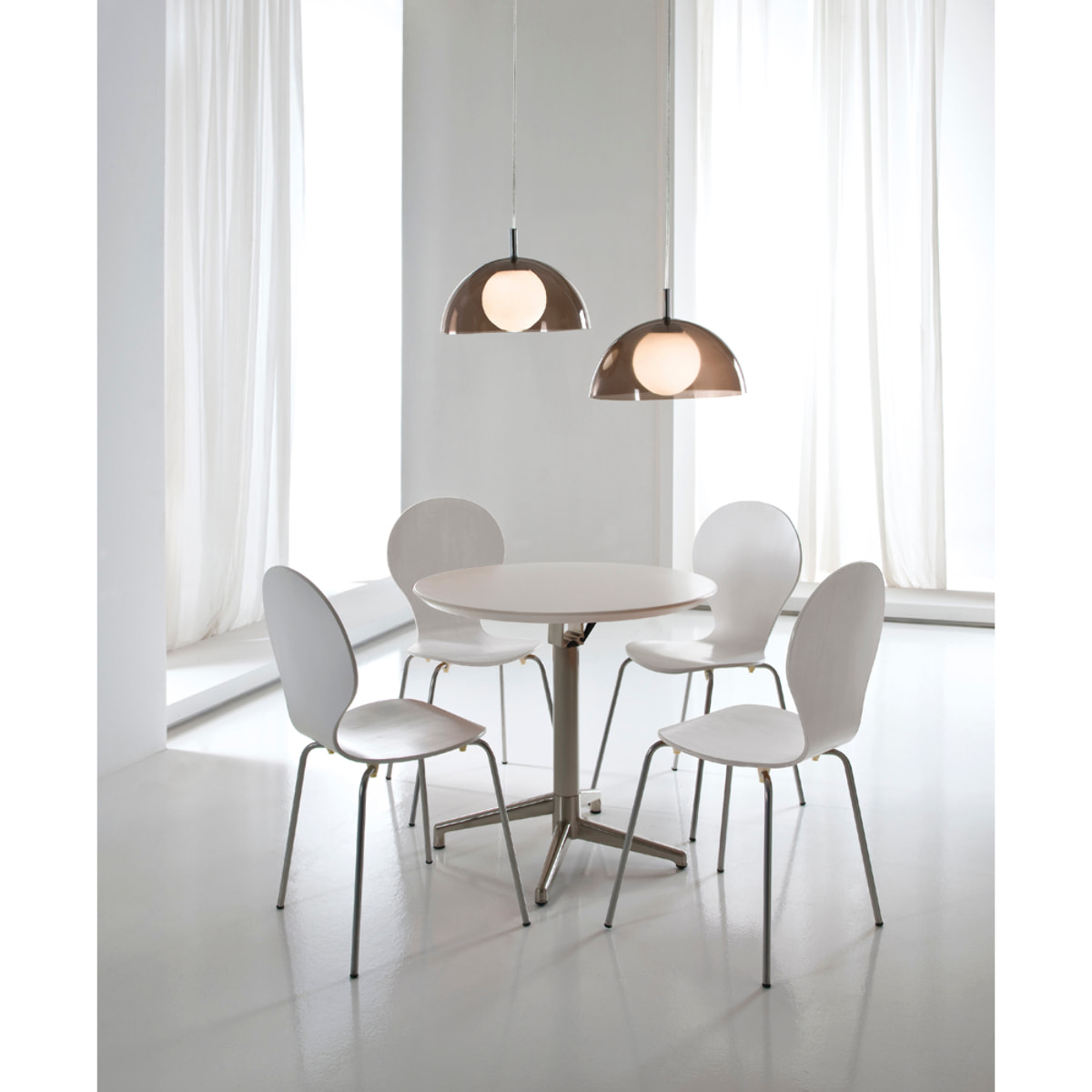 Tomasucci Lot de 4 CHAISES BALDI BLANC