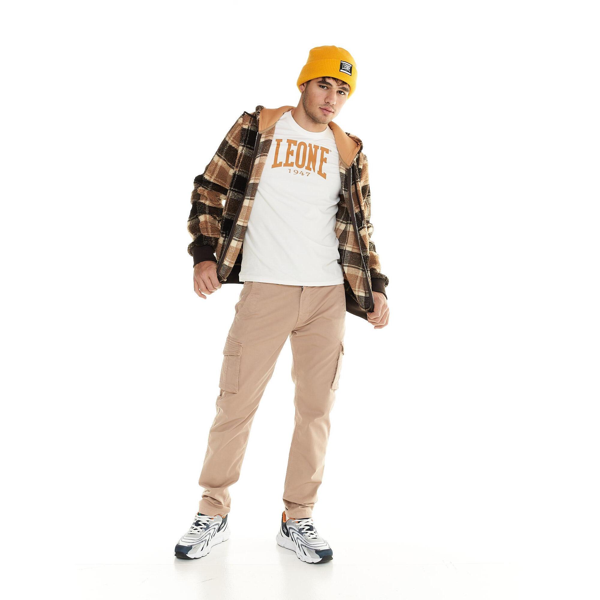 Chaqueta de hombre Leone con capucha en sherpa Shades