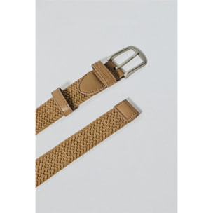 Cintura intrecciata cammello Baal con dettagli Polo Club