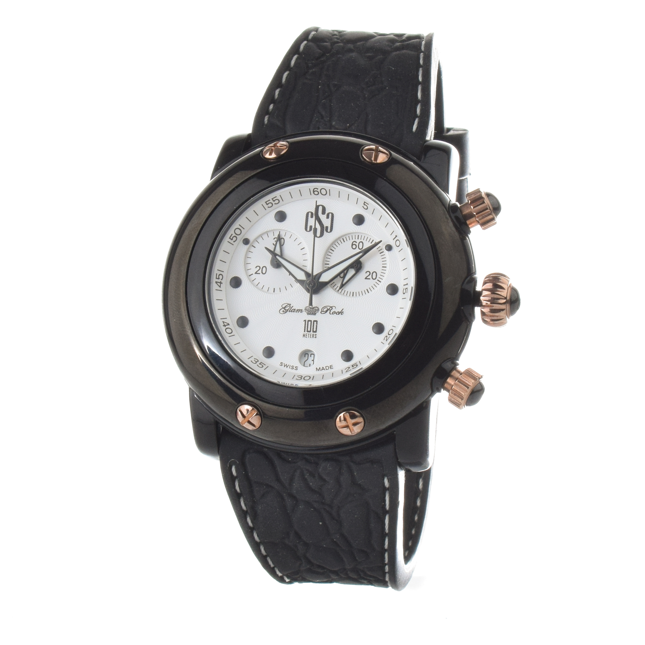 Reloj Glam Rock GR62115-B Unisex Analogico Cuarzo con Correa de Silicona