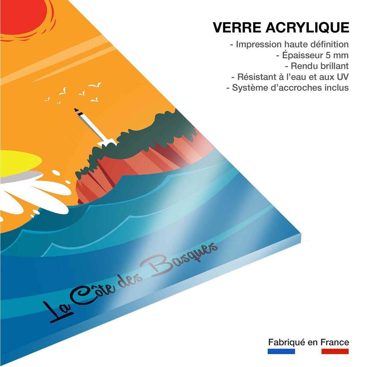 Tableau surf à biarritz Tableau plexiglas