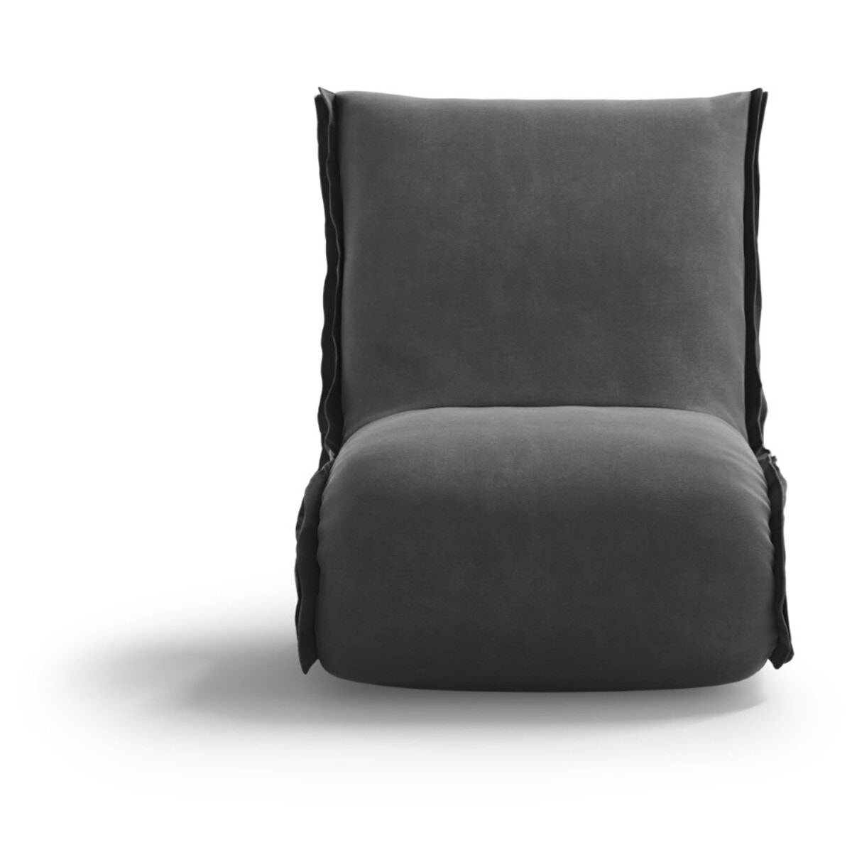 Fauteuil "Adeline" en velours gris foncé