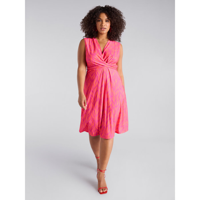 Fiorella Rubino - Vestido de punto estampado - Fuchsia