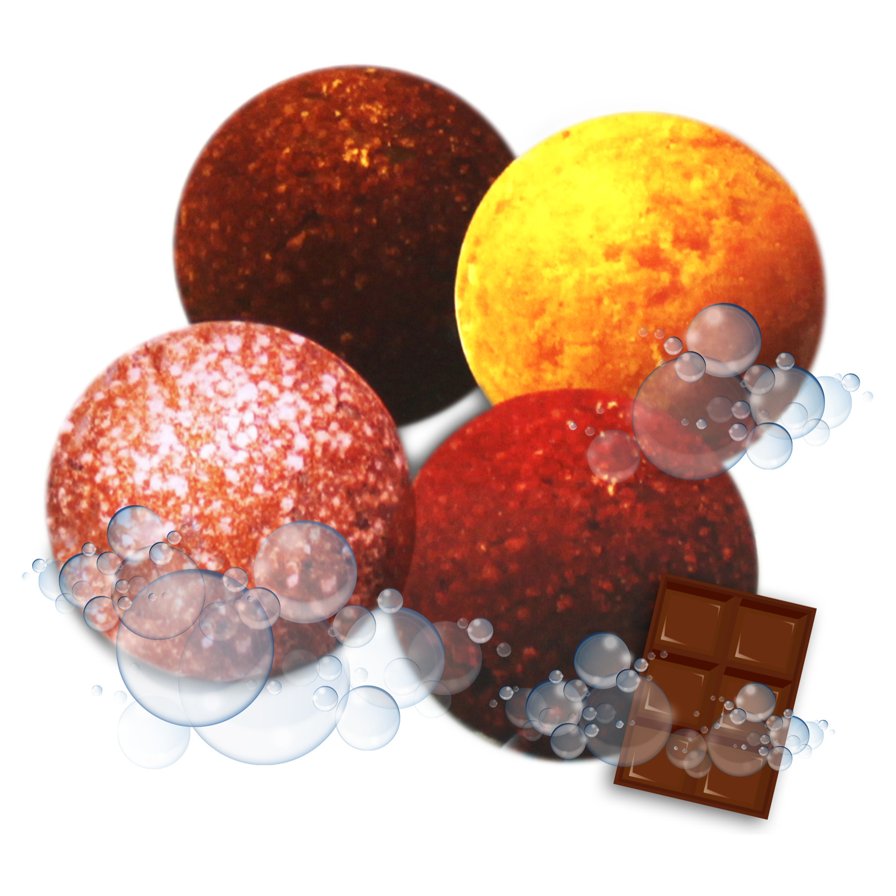 BOMBAS DE BAÑO: POSTRE DE CHOCOLATE