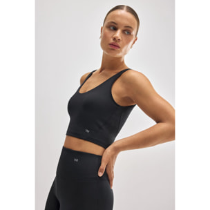 Reggiseno sportivo con canottiera nera