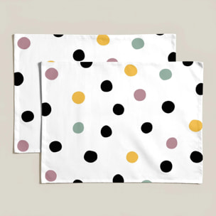 Lot de 2 sets de table individuels résinés Cuzco 100% coton 45x35 cm