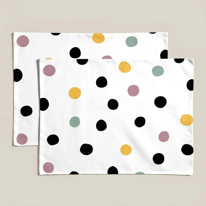 Lot de 2 sets de table individuels résinés Cuzco 100% coton 45x35 cm