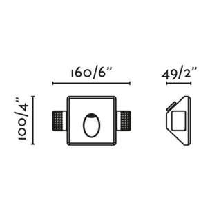 TUK Lampe encastrable plâtre blanc