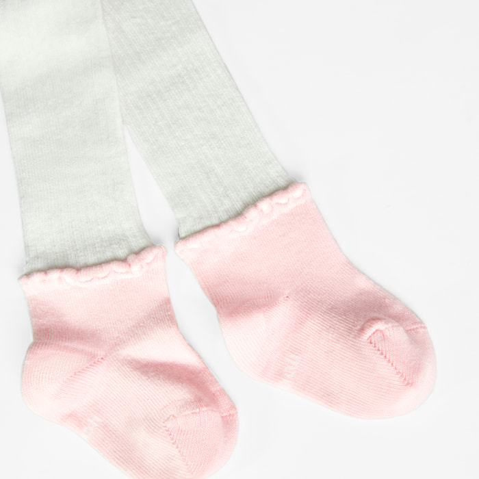 Leotardo con calcetín de bebé -BCI