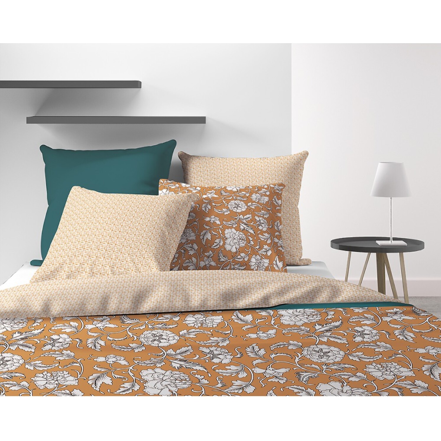Parure Housse De Couette 3pcs 100% coton Premium 57fils Loni