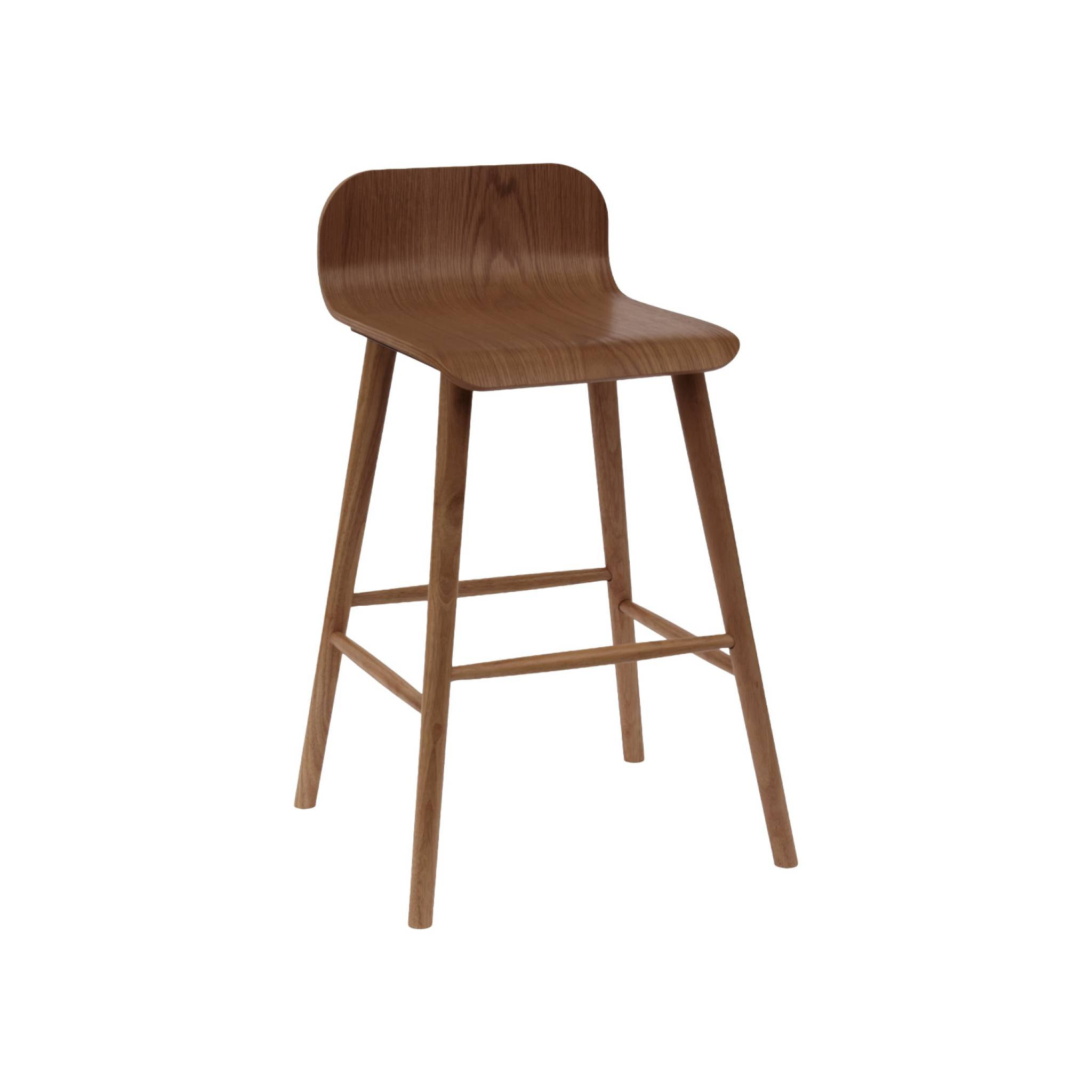Tabouret de bar scandinave bois d'hévéa 67,5cm (lot de 2) CASSIA