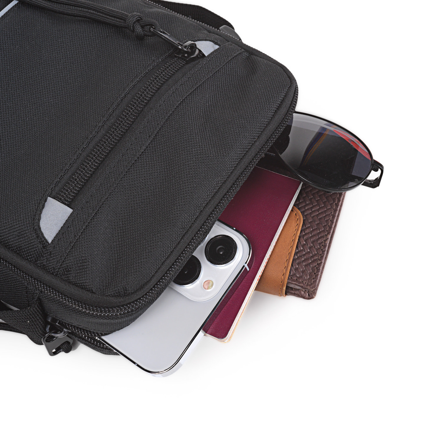 Bandolera Hombre Textil Jaslen Norwich Negro