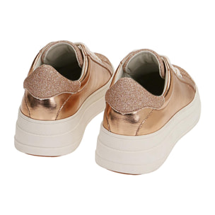 Sneakers oro rosa laminato