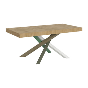 Mesa extensible 90x200/304 cm Volantis Roble Natural estructura multicolor 4/A